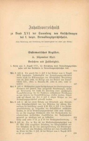 Systematisches Register