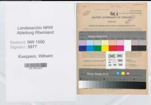 Entnazifizierung Wilhelm Kueppers, geb. 05.05.1884 (Postsekretaer)