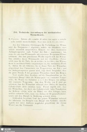 19d. Technische Anwendungen der mechanischen Wärmetheorie