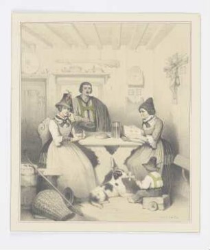 Vorlesung der Bibel, Blatt 11 der Folge "Souvenirs du Tyrol, du Vorarlberg et de la haute Bavière"