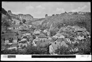 Kurort Rathen mit Rathener Felsen