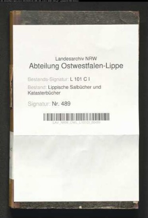 Konzept des Salbuchs des Amtes Barntrup von 1858