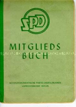 Mitgliedsbuch der SPD von Heinz Strehlow