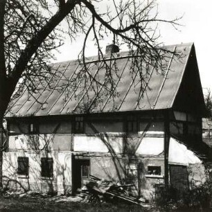 Blankenhain (Kreis Werdau)-Rußdorf, Am Gutsteich 8. Häuslerhaus (1701/1750)