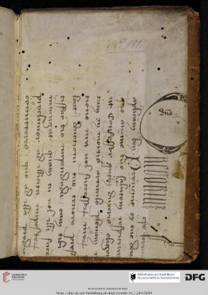 Anfang (linke Hälfte) einer Papsturkunde. Aussteller: Gregorius XII (?)