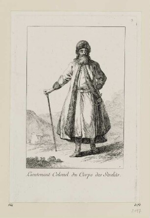Lieutenant Colonel du Corps des Strelits, Blatt 3 der Folge "Les Strelits"