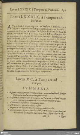 Locus LXXXIX. à Tempore ad Personas