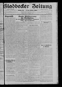 Gladbecker Zeitung. 1898-1933