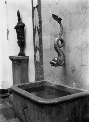 Brunnen im Binnenhof — Delphin als Wasserspeier