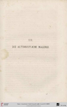 III. Die altchristliche Malerei
