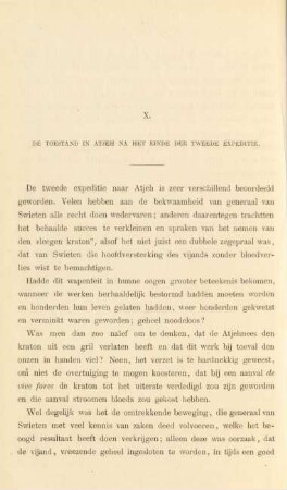 X. De toestand in Atjeh na het einde der tweede expeditie