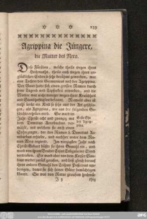 Agrippina die Jüngere, die Mutter des Nero.
