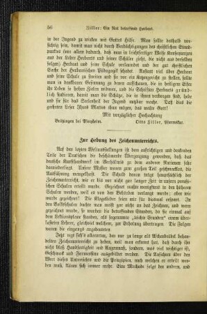 Zur Hebung des Zeichenunterrichts