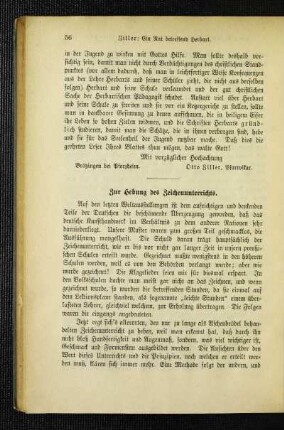 Zur Hebung des Zeichenunterrichts
