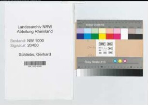 Entnazifizierung Gerhard Schliebs, geb. 23.02.1906 ()