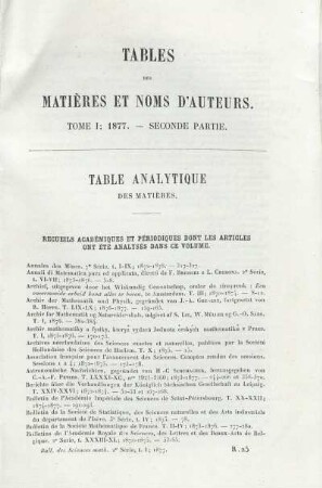 Table des Matières et noms D'Auteures.