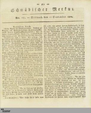 Schwäbischer Merkur : mit Schwäbischer Kronik und Handelszeitung : Süddeutsche Zeitung