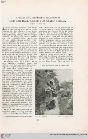 Anselm und Henriette Feuerbach und ihre Beziehung zum Grafen Schack, [2]