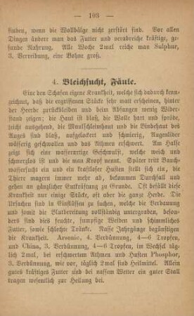 4. Bleichsucht, Fäule