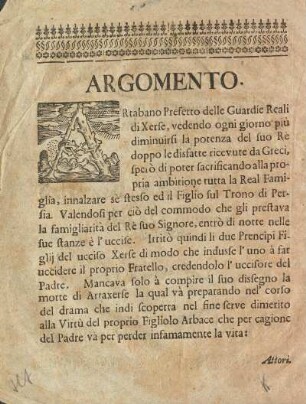 Argomento / Vorbericht
