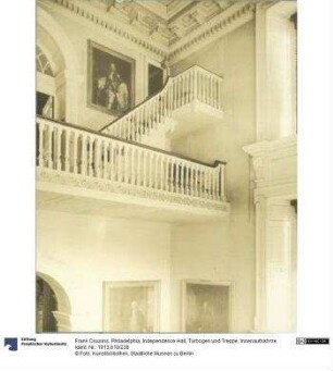 Philadelphia, Independence Hall, Türbogen und Treppe, Innenaufnahme