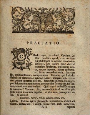 Notionem et demonstrationem doctrinae de mundo optimo ...