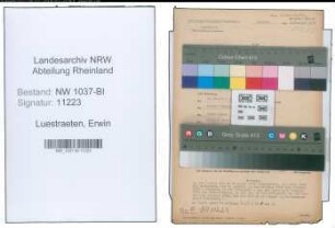 Entnazifizierung Erwin Luestraeten , geb. 25.07.1915 (Steuerinspektor)