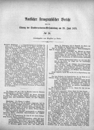 No. 26, 29. Juni 1876