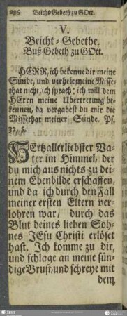 V. Beicht-Gebethe