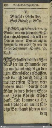 V. Beicht-Gebethe