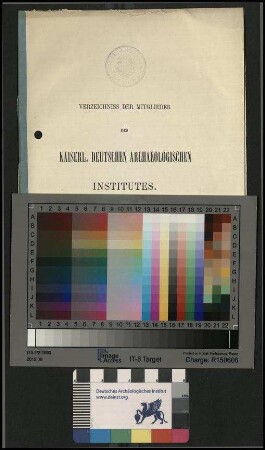 Verzeichniss der Mitglieder des Kaiserl. Deutschen Archaeologischen Institutes 1877