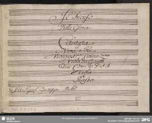 Il trionfo della gloria - Mus.1-J-3,5-6 : S, orch