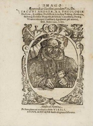 Bildnis Andreae, Jakob, württembergischer Hofprediger, Kanzler in Tübingen (1528-1590)
