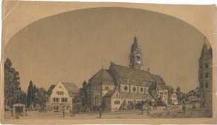 Dolmetsch, Heinrich; Stuttgart; Markuskirche - Perspektive