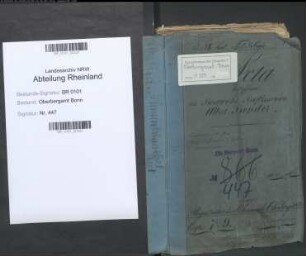 Bender, Albert geb. 20.01.1839; Bergreferendar; ausgeschieden 1869; Prüfungs- und Personalakte