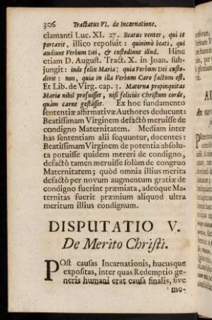 306-383, Disputatio V.