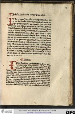 In festo dedicationis templi, evangelium.