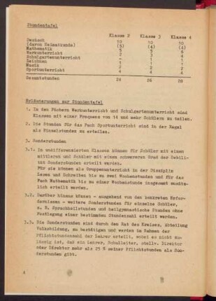 Stundentafel
