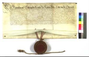 Erzherzog Maximilian, Deutschmeister, konfirmiert den Komtur zu Griffstädt, Wilhelm v. Oinhausen, zum Statthalter der Ballei Marburg.