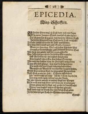 28-39, Epicedia.