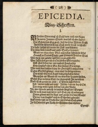28-39, Epicedia.