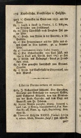 178-312, Libri in Forma octavo et minore.