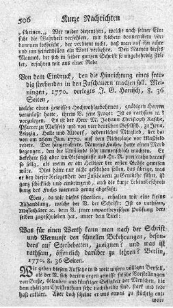 Was für einen Werth kann man nach der Schrift und Vernunft den schnellen Bekehrungen, besonders auf Sterbebetten, zueignen?