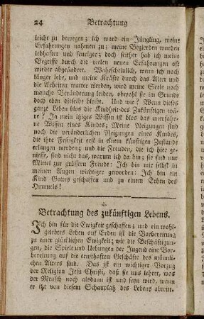 4. Betrachtung des zukünftigen Lebens. - 12. Gebet nach mißlungener Operation.
