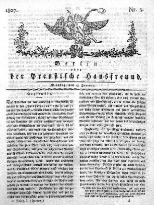 Nr. 5., 13. Januar 1807