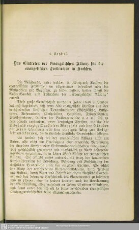 4. Kapitel. Das Eintreten der Evangelischen Allianz für die evangelischen Freikirchen in Sachsen
