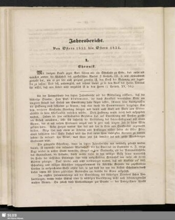 Jahresbericht von Ostern 1853 bis Ostern 1854