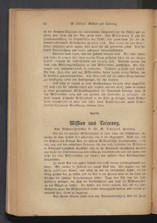 Mission und Toleranz