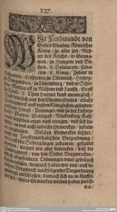 Wir Ferdinand von Gottes Gnaden...