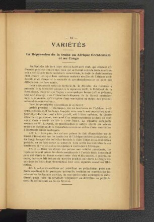 Variétés.